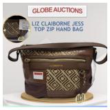 LOOKS NEW LIZ CLAIBORNE JESS TOP ZIP HAND BAG LOOKS NEW LIZ CLAIBORNE JESS TOP ZIP HAND BAG