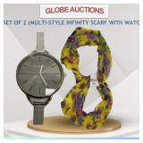 SET OF 2(MULTI-STYLE INFINITY SCARF + WATCH) SET OF 2(MULTI-STYLE INFINITY SCARF + WATCH)