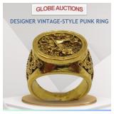 DESIGNER VINTAGE-STYLE PUNK RING DESIGNER VINTAGE-STYLE PUNK RING