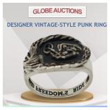 DESIGNER VINTAGE-STYLE PUNK RING DESIGNER VINTAGE-STYLE PUNK RING