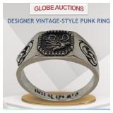 DESIGNER VINTAGE-STYLE PUNK RING DESIGNER VINTAGE-STYLE PUNK RING