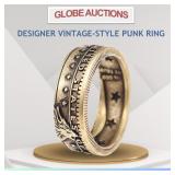 DESIGNER VINTAGE-STYLE PUNK RING DESIGNER VINTAGE-STYLE PUNK RING