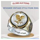 DESIGNER VINTAGE-STYLE PUNK RING DESIGNER VINTAGE-STYLE PUNK RING