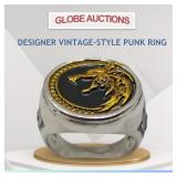 DESIGNER VINTAGE-STYLE PUNK RING DESIGNER VINTAGE-STYLE PUNK RING