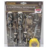 FREFOX 7-PCS SCREWDRIVER & TAPEMEASURE SET FREFOX 7-PCS SCREWDRIVER & TAPEMEASURE SET