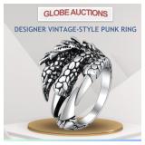 DESIGNER VINTAGE-STYLE PUNK RING DESIGNER VINTAGE-STYLE PUNK RING
