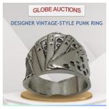 DESIGNER VINTAGE-STYLE PUNK RING DESIGNER VINTAGE-STYLE PUNK RING
