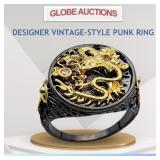 DESIGNER VINTAGE-STYLE PUNK RING DESIGNER VINTAGE-STYLE PUNK RING