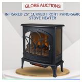 NEW INFRARED 25" CURVED FR. PANORAMIC STOVE HEATER