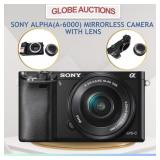 SONY(A-6000)MIRRORLESS 24MP CAMERA+LENS(MSP:$1699)