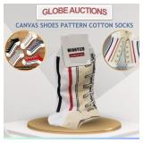CANVAS SHOES PATTERN COTTON SOCKS