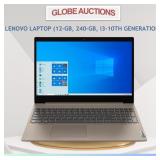 LENOVO LAPTOP (12-GB, 240-GB, i3-10TH GEN) WORKING