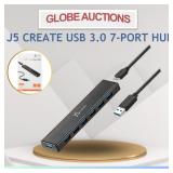 LOOKS NEW J-5 CREATE USB 3.0 7-PORT HUB