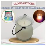 BRAND NEW COLEMAN 25+ HOURS COLOR CHANGING CANDLE