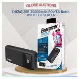 ENERGIZER 20000mAh POWER BANK W/ LCD SCREEN