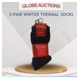 3-PAIR WINTER THERMAL SOCKS (SIZE: 37-39)