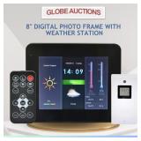 8" DIGITAL PHOTO FRAME WITH WEATHER STATION