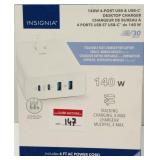 INSIGNIA 140-W 4-PORT USB & USB-C DESKTOP CHARGER