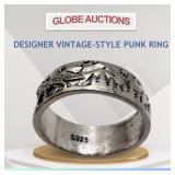 DESIGNER VINTAGE-STYLE PUNK RING