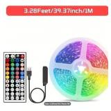 MULTICOLOR 1-METER LED STRIP LIGHT WITH REMOTE