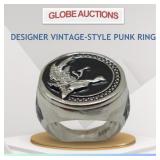 DESIGNER VINTAGE-STYLE PUNK RING