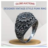 DESIGNER VINTAGE-STYLE PUNK RING