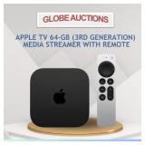 APPLE TV/4K(64-GB) MEDIA STREAMER+REMOTE(MSP:$259)