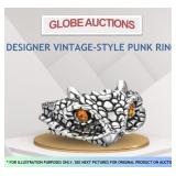 DESIGNER VINTAGE-STYLE PUNK RING