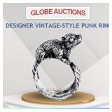 DESIGNER VINTAGE-STYLE PUNK RING