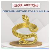 DESIGNER VINTAGE-STYLE PUNK RING