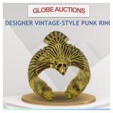 DESIGNER VINTAGE-STYLE PUNK RING