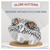 DESIGNER VINTAGE-STYLE PUNK RING