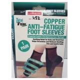 1-PAIR COPPER ANTI-FATIGUE FOOT SLEEVES