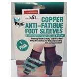 1-PAIR COPPER ANTI-FATIGUE FOOT SLEEVES