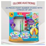 22-PCS PAINT NUMBER STUDIO WITH 4-PCS OF ART