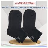 SET OF 2 UNDER ARMOUR CORE COTTON SOCKS
