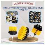 DRILL ATTACHMENT WASH CLEANING BRUSH TOOL KIT