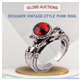 DESIGNER VINTAGE-STYLE PUNK RING