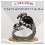 DESIGNER VINTAGE-STYLE PUNK RING
