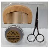 4-PIECES THE RUSTIC MAN BEARD GROOMING KIT