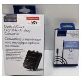 SET OF 2 (DIGITAL-TO-ANALOG CONVERTER+AUDIO CABLE)