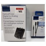 SET OF 2(DIGITAL-TO-ANALOG CONVRTR+HEADPHONE SPLTR