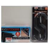 SET OF 2(8PACK RUG STICKERS W/ 2PCS BICYCLE HOOKS)