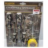 FREFOX 7-PCS SCREWDRIVER & TAPEMEASURE SET