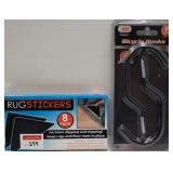 SET OF 2(8PACK RUG STICKERS W/ 2PCS BICYCLE HOOKS)