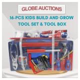 16-PCS KIDS BUILD AND GROW TOOL SET + TOOL BOX
