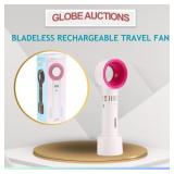 NEW BLADELESS RECHARGEABLE TRAVEL FAN