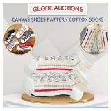 CANVAS SHOES PATTERN COTTON SOCKS