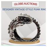DESIGNER VINTAGE-STYLE PUNK RING