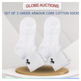SET OF 2 UNDER ARMOUR CORE COTTON SOCKS